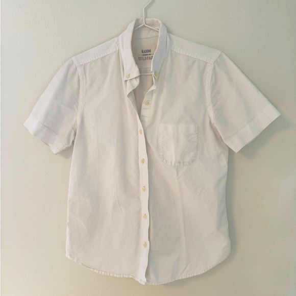 KARDO x Wildfang Button Down Dress Shirt in White Size Medium - Picture 1 of 5